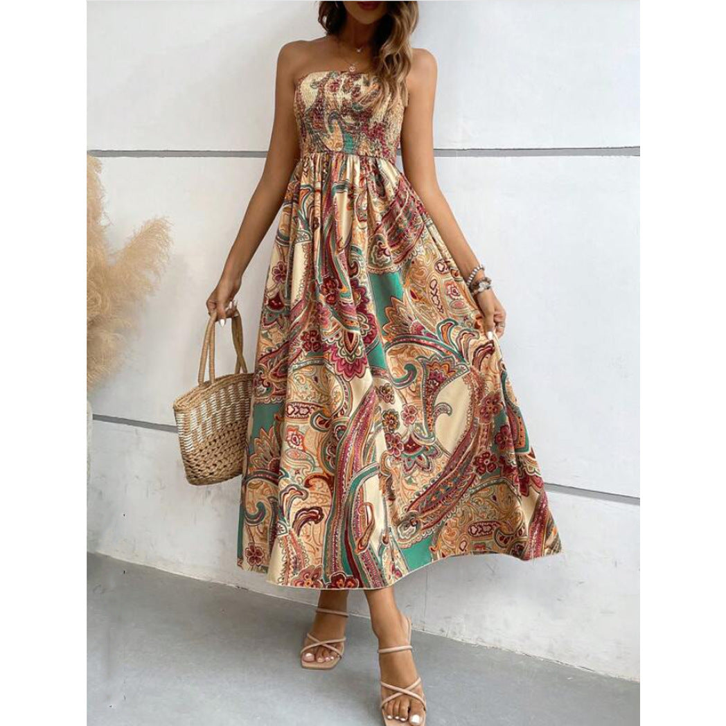 European And American Women's Printed Dress