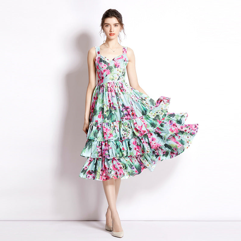 Unterkleid mit Kuchenrock-Print