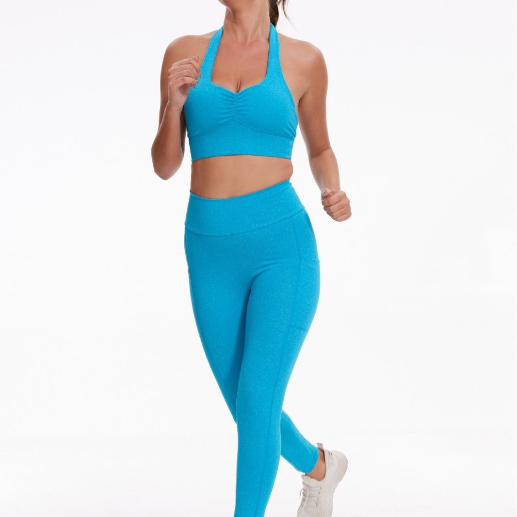 Traje elástico para correr y pantalones deportivos