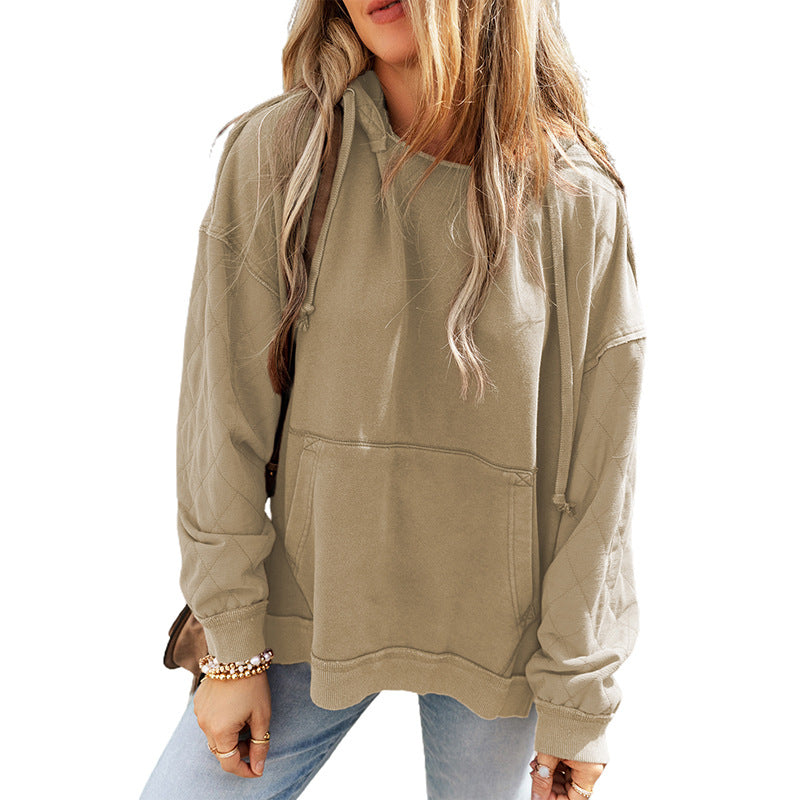 Einfarbig Langarm Pullover Frauen Casual Lose Sweatshirt