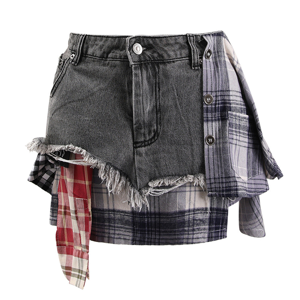 Deconstructing Design Sense Denim Skirt Female Irregular