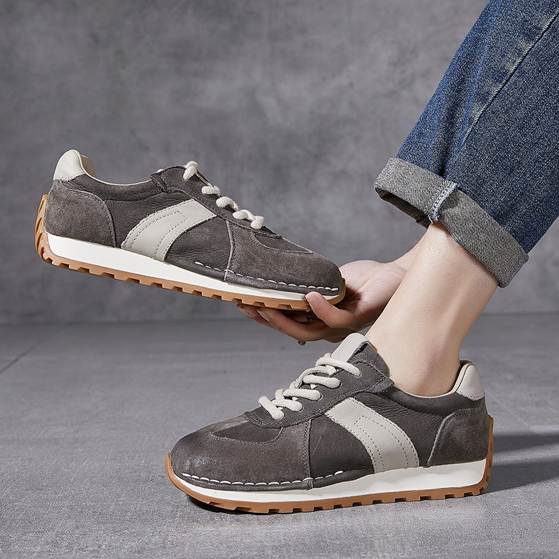 Klassischer Retro Casual Sneaker aus echtem Leder