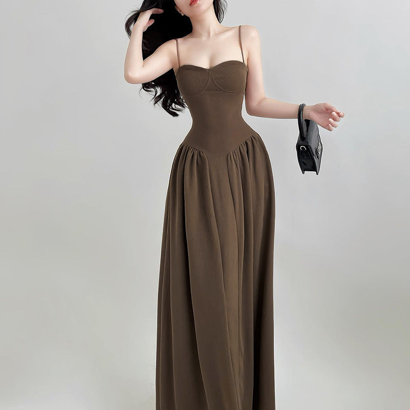 Elegantes französisches Sling-Kleid für Damen