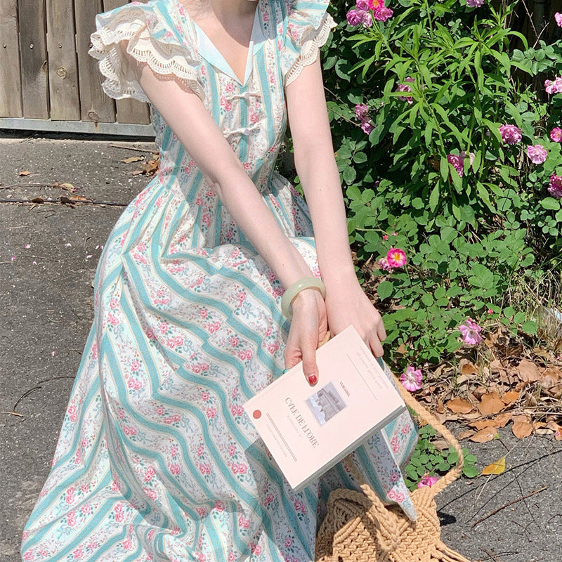 Französisches Vintage Hofkleid im neuen chinesischen Feenstil