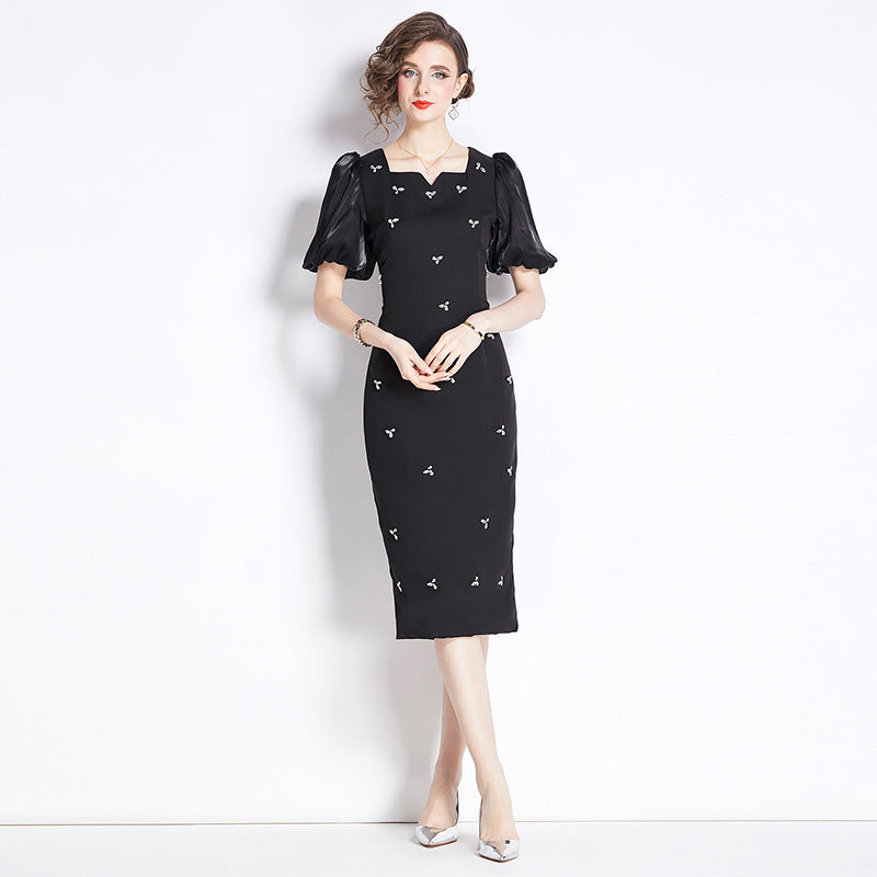 Elegantes, schmal geschnittenes Kleid „French Entry Lux“