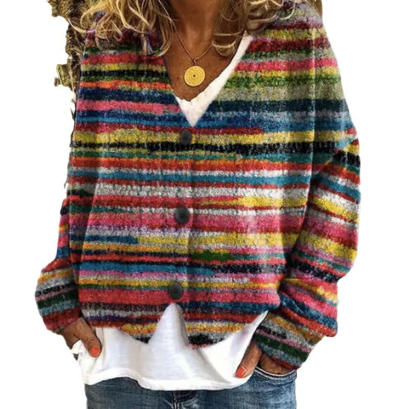 3D-bedruckte Strickjacke für Damen