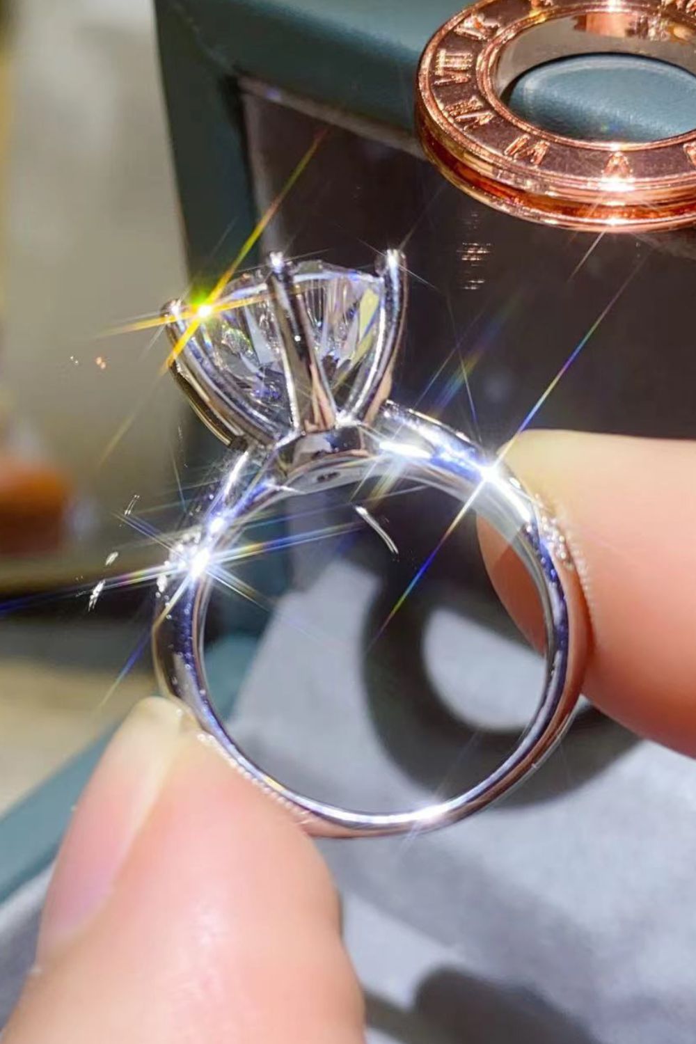 5-Karat-Moissanit-Ring mit 6 Zinken