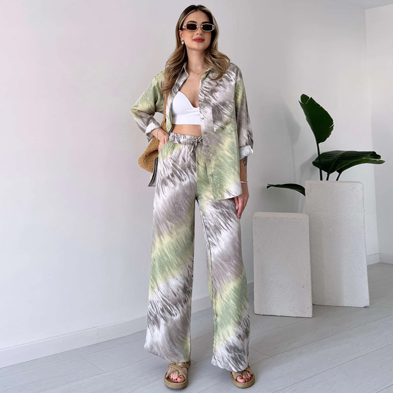 European And American Fashion Casual Set Wide Leg Pants