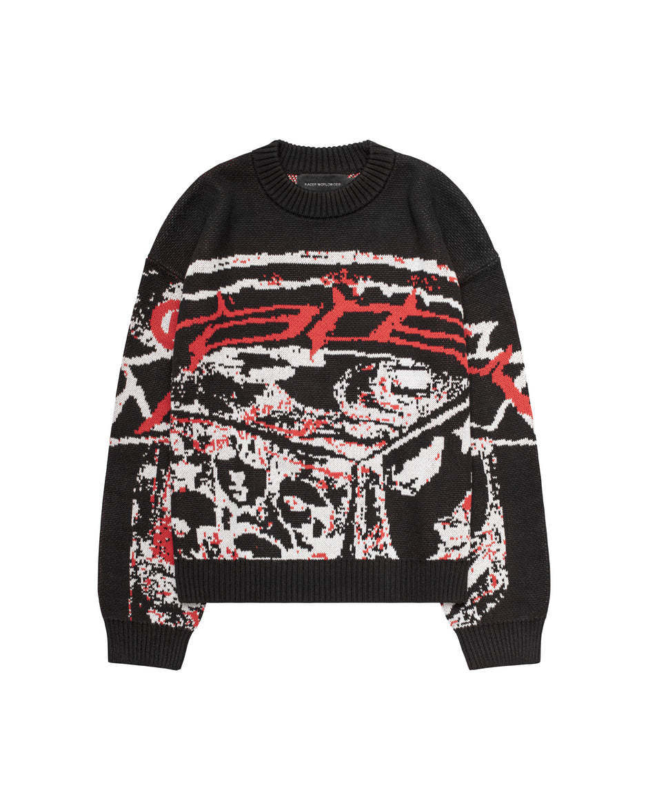 Pullover mit Rundhalsausschnitt und Commuter-Print