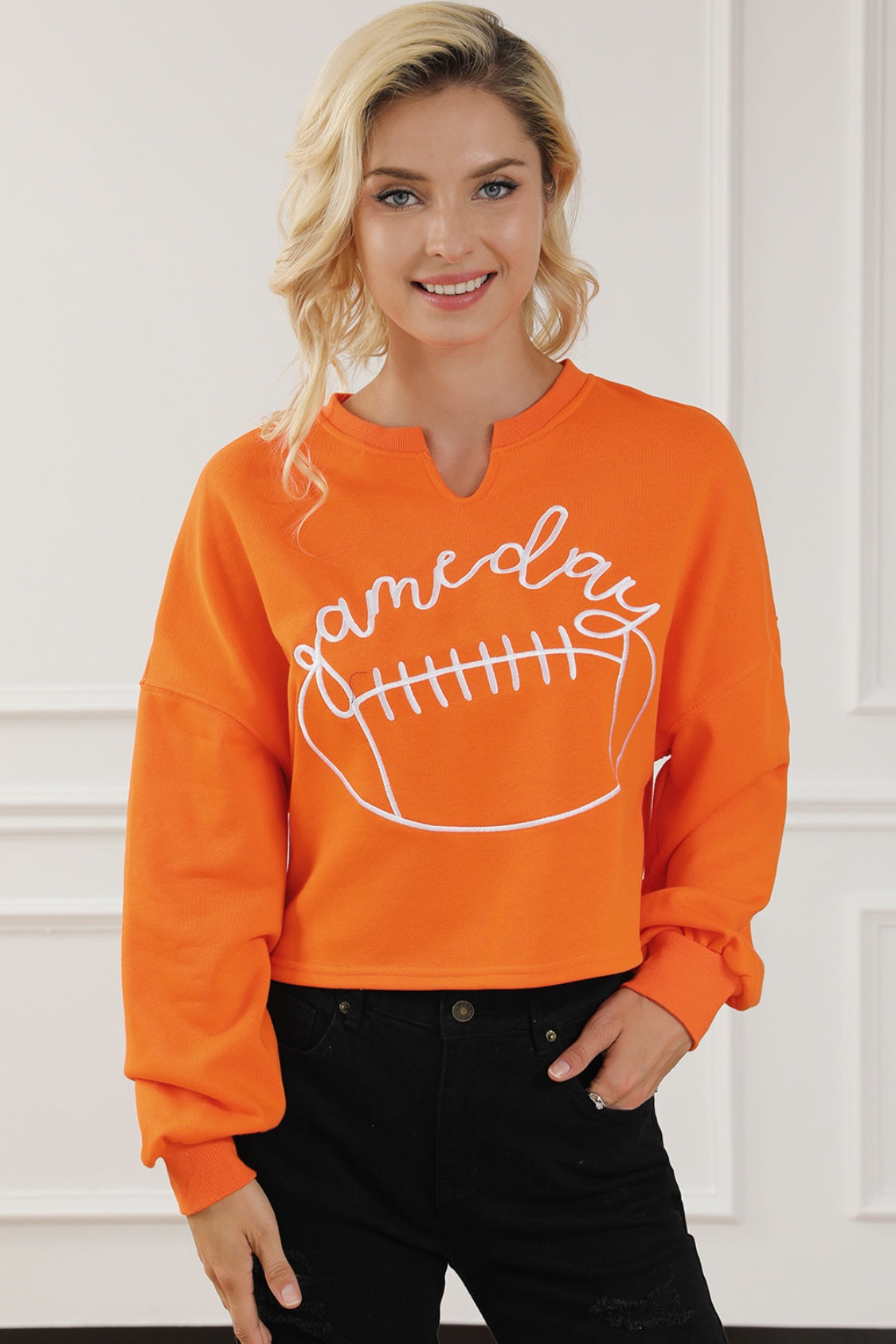 GAME DAY Ball Grafik-Sweatshirt mit Kerben