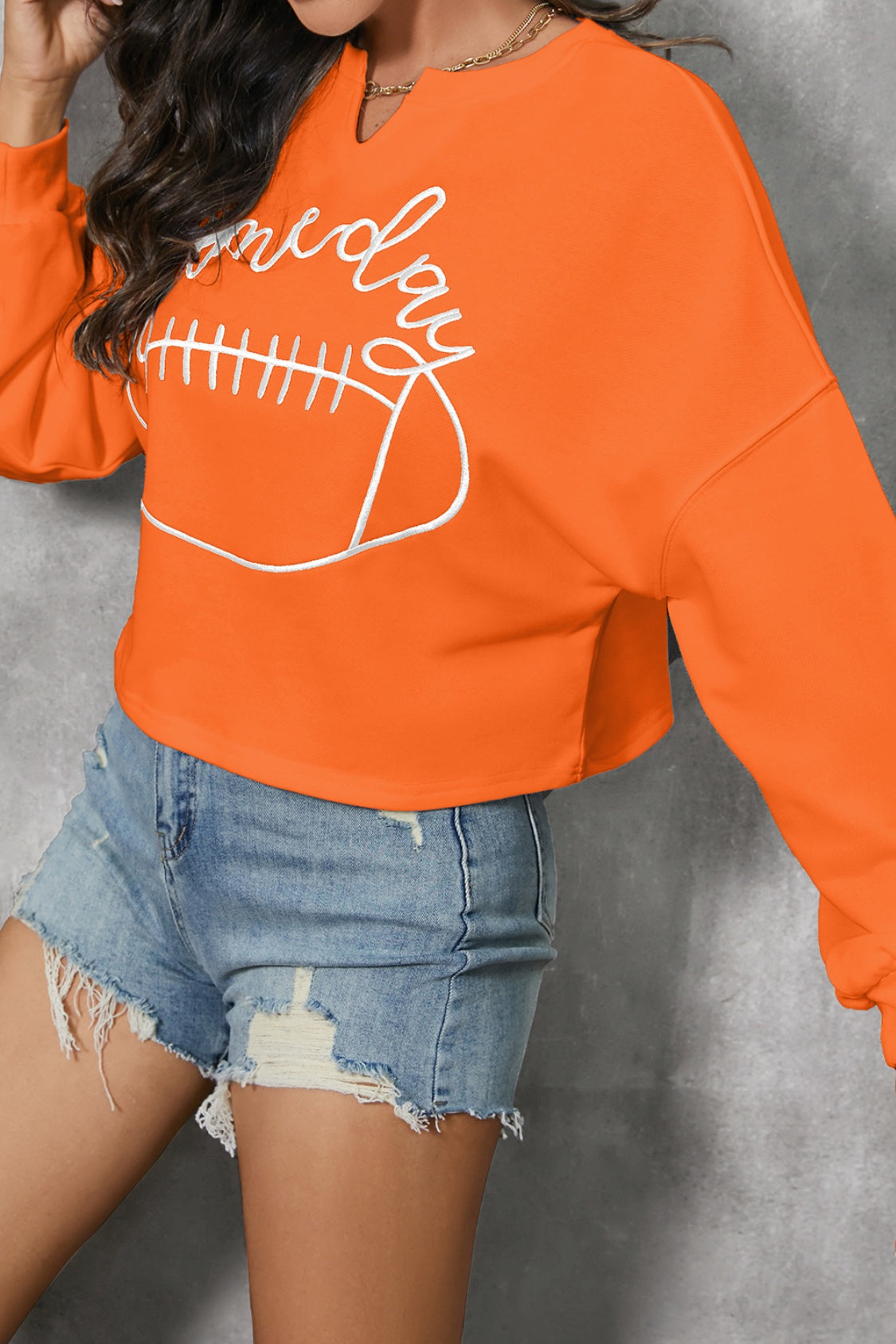 GAME DAY Ball Grafik-Sweatshirt mit Kerben