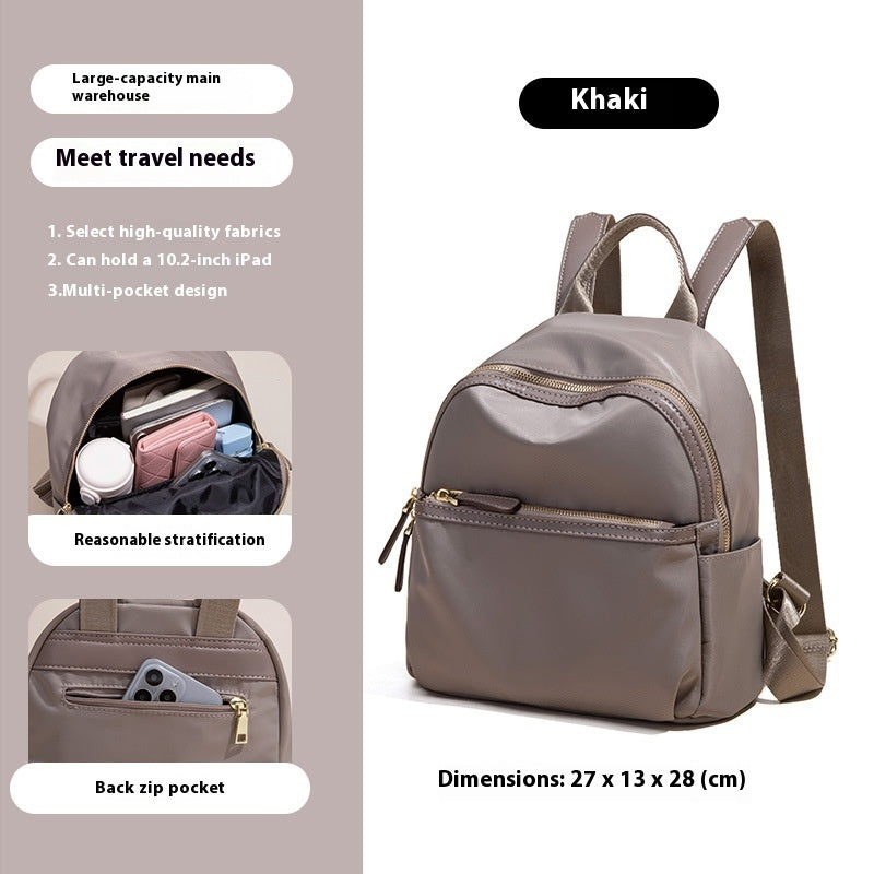 Rucksack Damen Trendy New Oxford Tuch Leichte wasserdichte Kontrastfarbe Große Kapazität