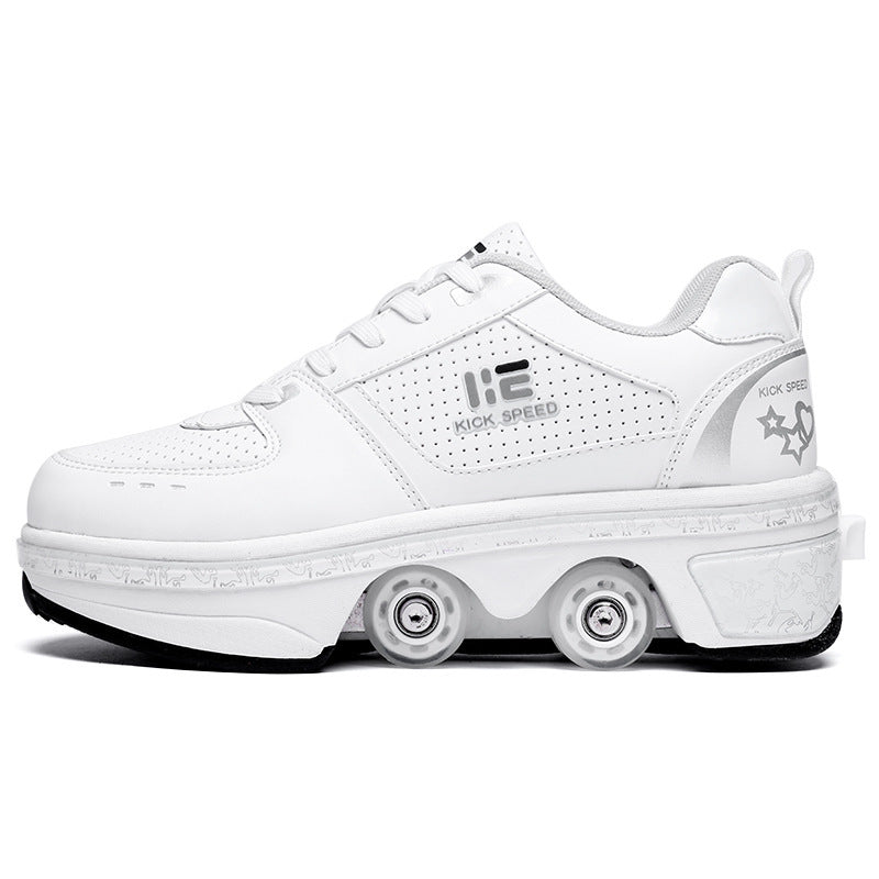 Patines de cuatro ruedas Heelys de doble uso para mujer