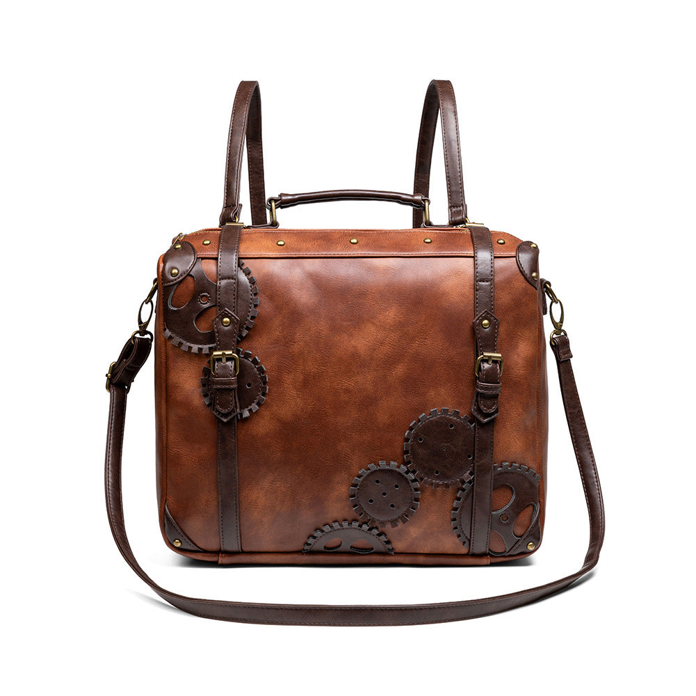 Mode Kreativität Damen Retro Braun Outdoor Steampunk Rucksack