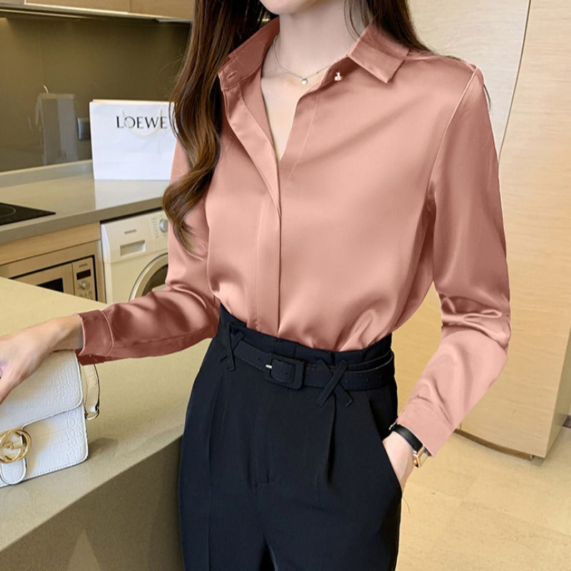 Design Sense Niche Workplace - Camisa de manga larga para mujer