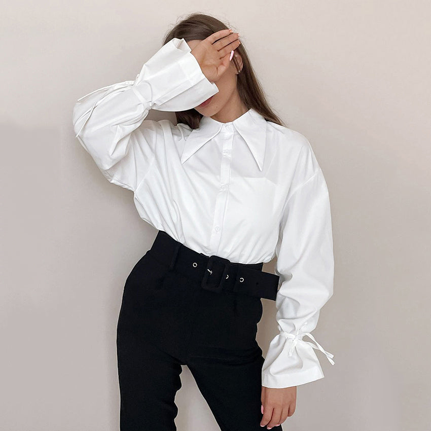 Autumn Fashion Top White Casual Blouse