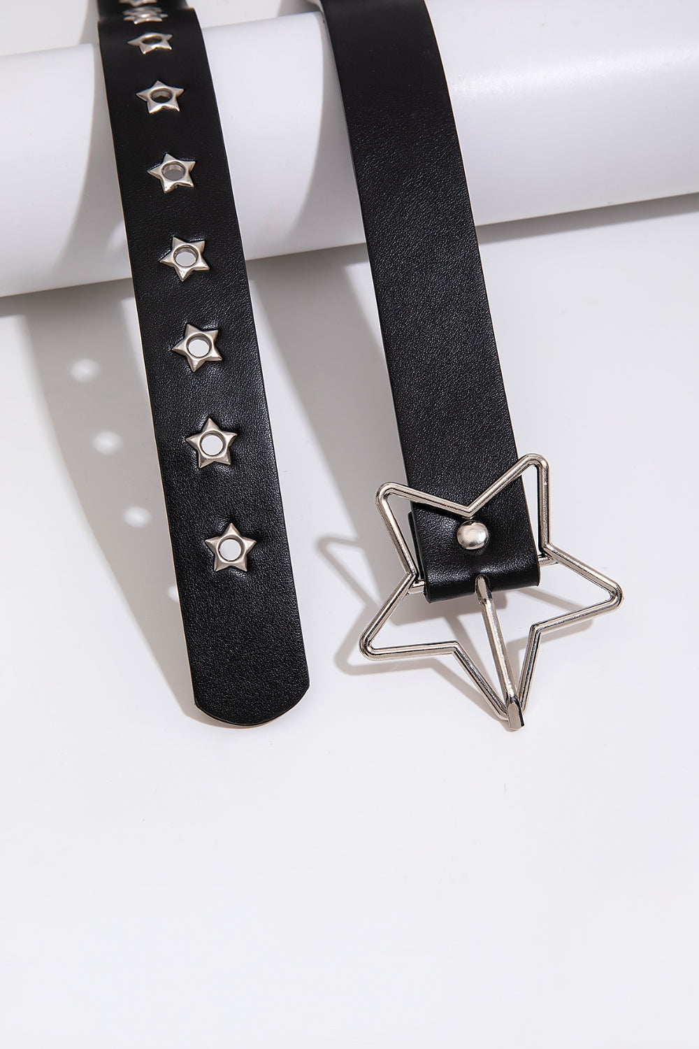 PU Leather Star Shape Buckle Belt