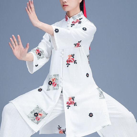 Tai Ji Suit Women's Chinese Martial Arts Practice Retro Tang Suit Top