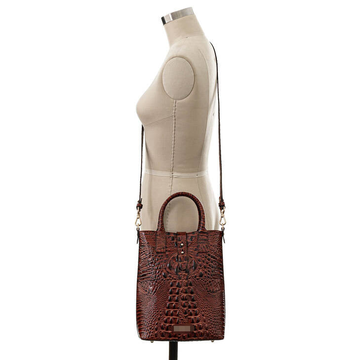 Women's Retro Multi-color Concave-convex Crocodile Pattern Shoulder Bag