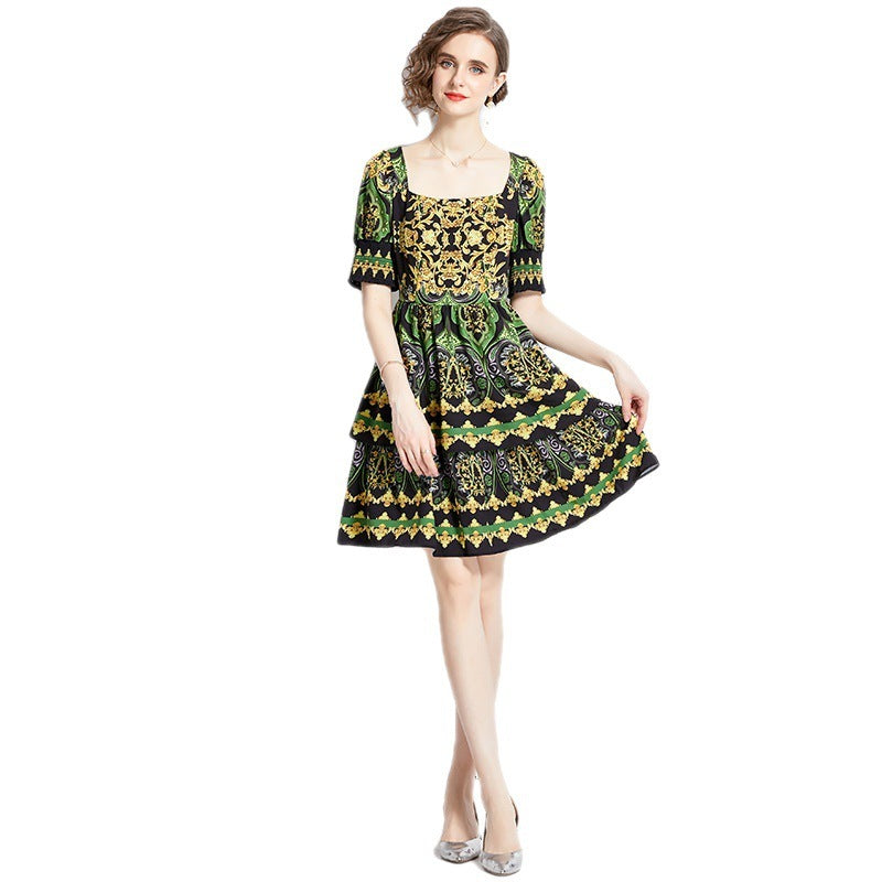 French Retro Dress Design Sense Niche