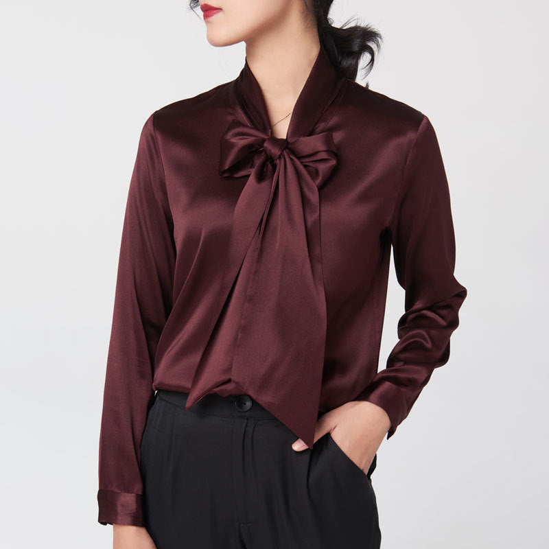 Women's Long Sleeve  Silk Silk Shirt