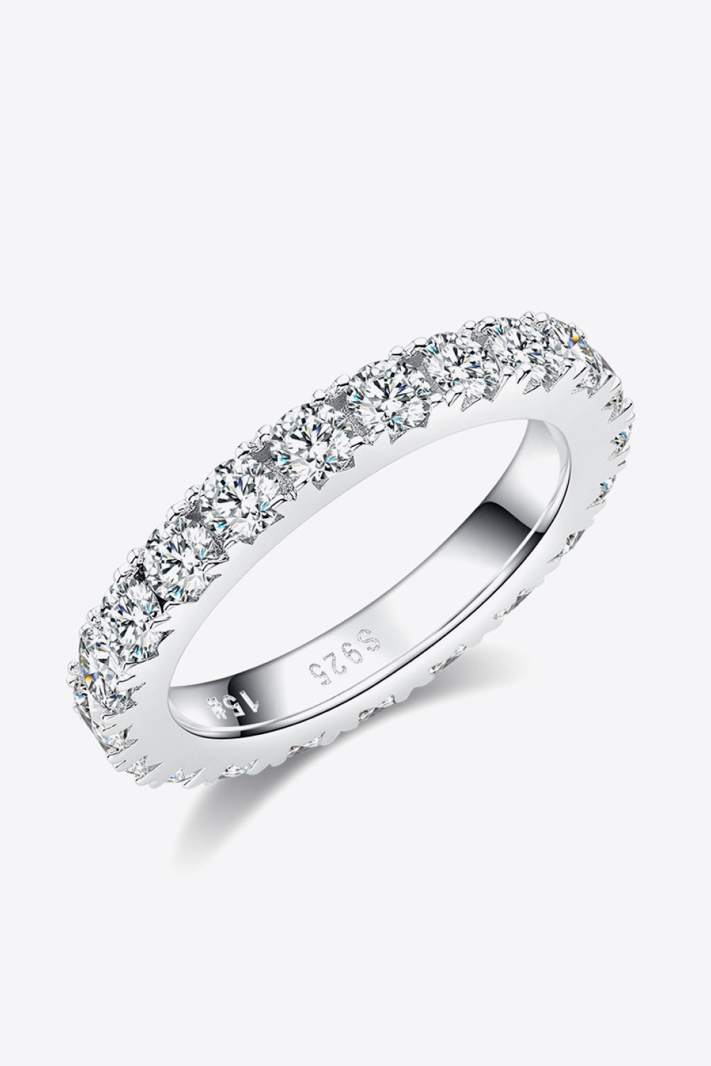 Eternity-Ring aus 925er-Sterlingsilber mit 2,3 Karat Moissanit