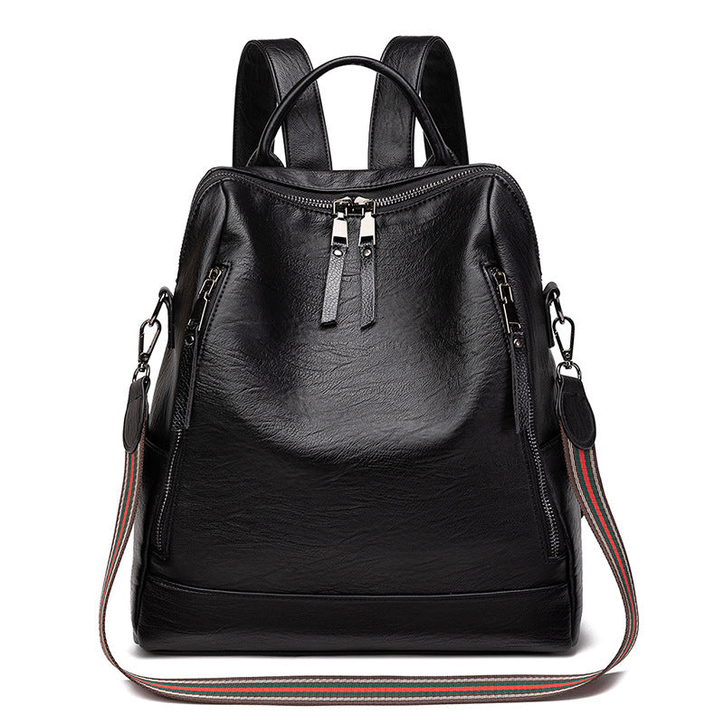 Women's Minimalist Leather Versatile Casual Backpack