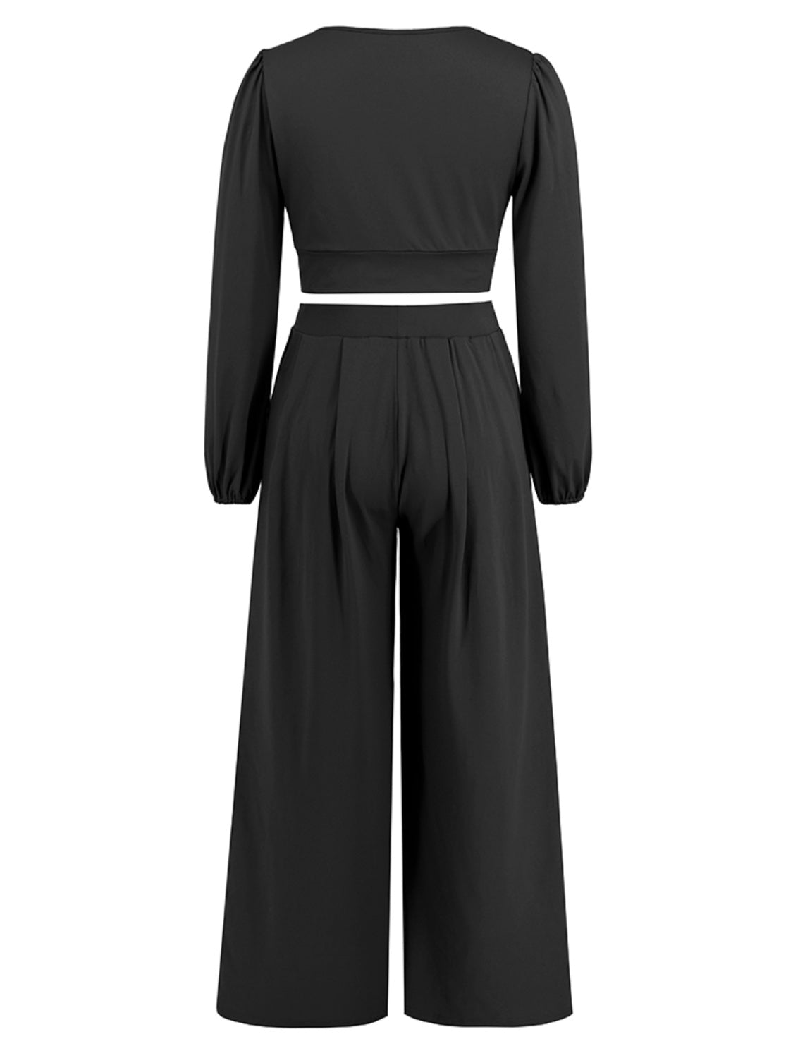 Set aus Surplice-Oberteil und Hose mit weitem Bein