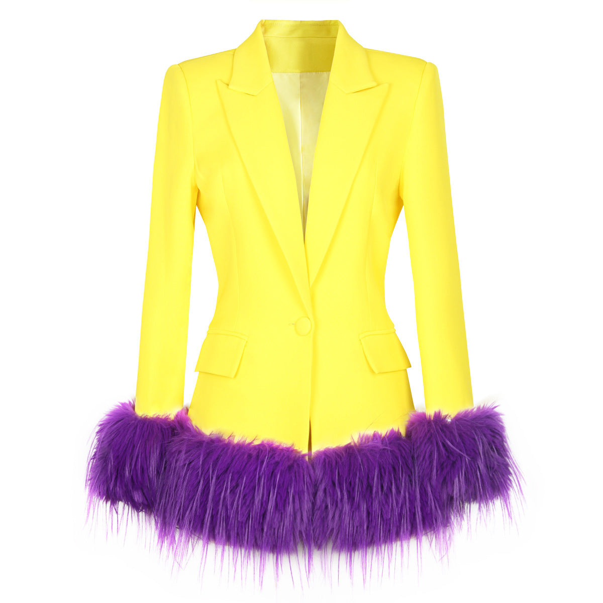 Women's Autumn And Winter Detachable Feather Fashion Tops Coat