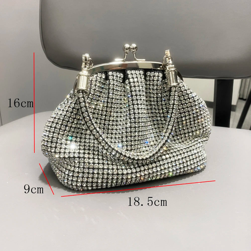 Bolso bandolera de moda con diamantes de imitación para mujer