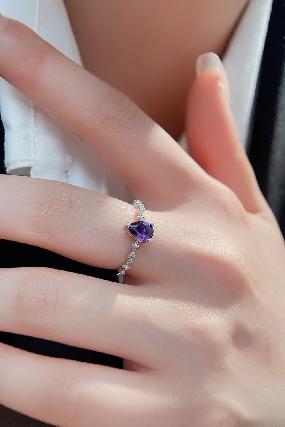 Amethyst-Ring aus 925er Sterlingsilber