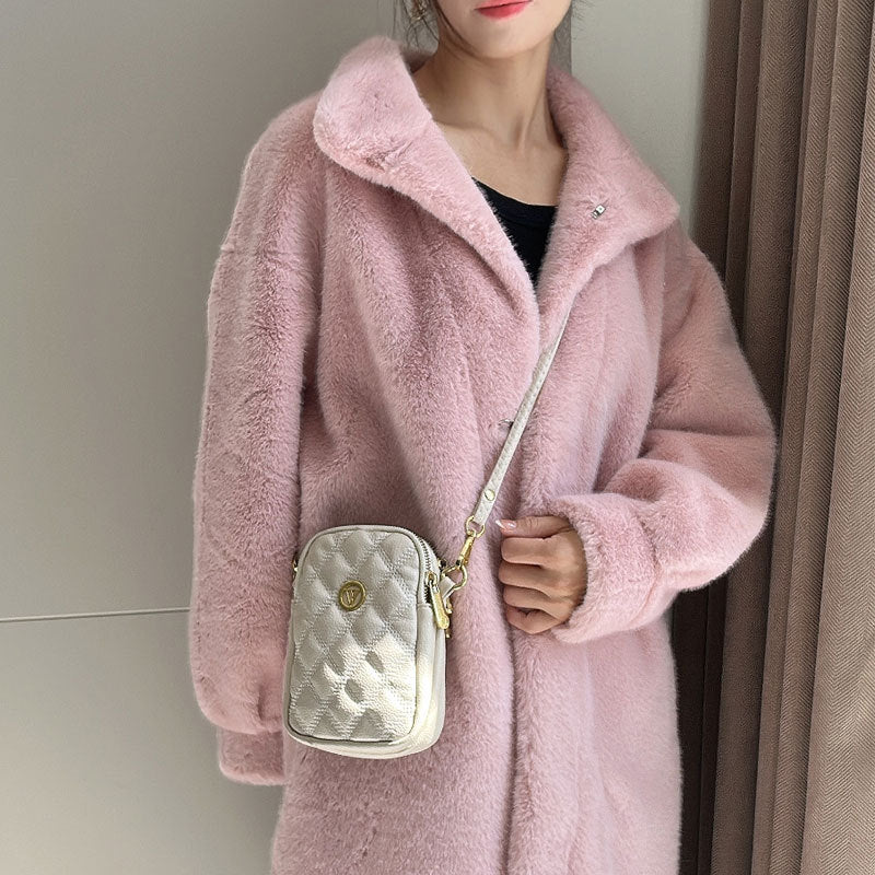 Fur Integrated Environmental Protection Plush Mink Fur Coat For Women