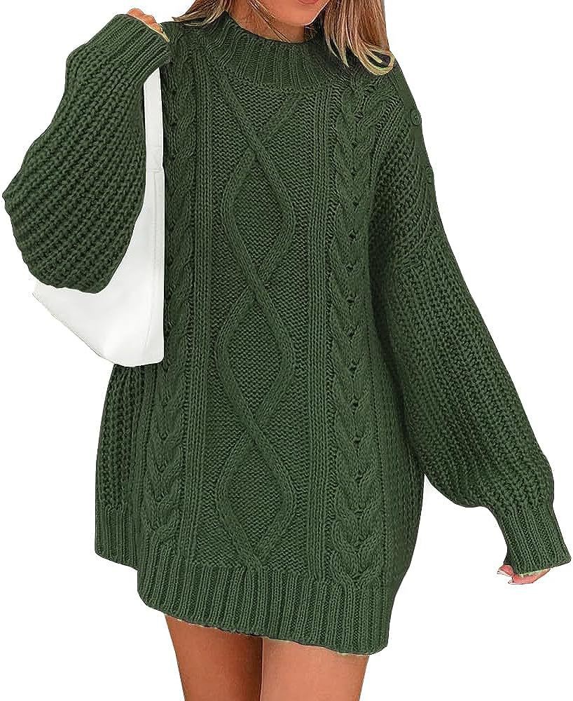 Damen Strickpullover Verdrehter Langarm Lockerer Pullover