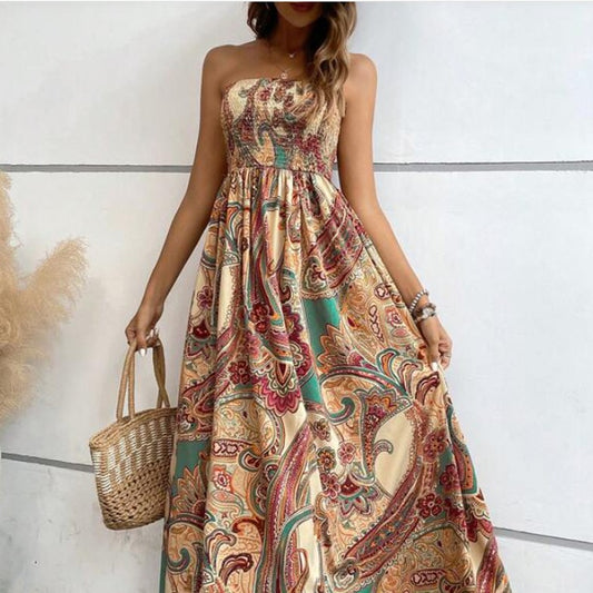 European And American Women's Printed Dress