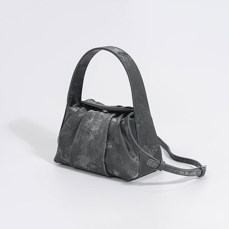 Women's Satin Cowhide Crossbody Retro Handbag