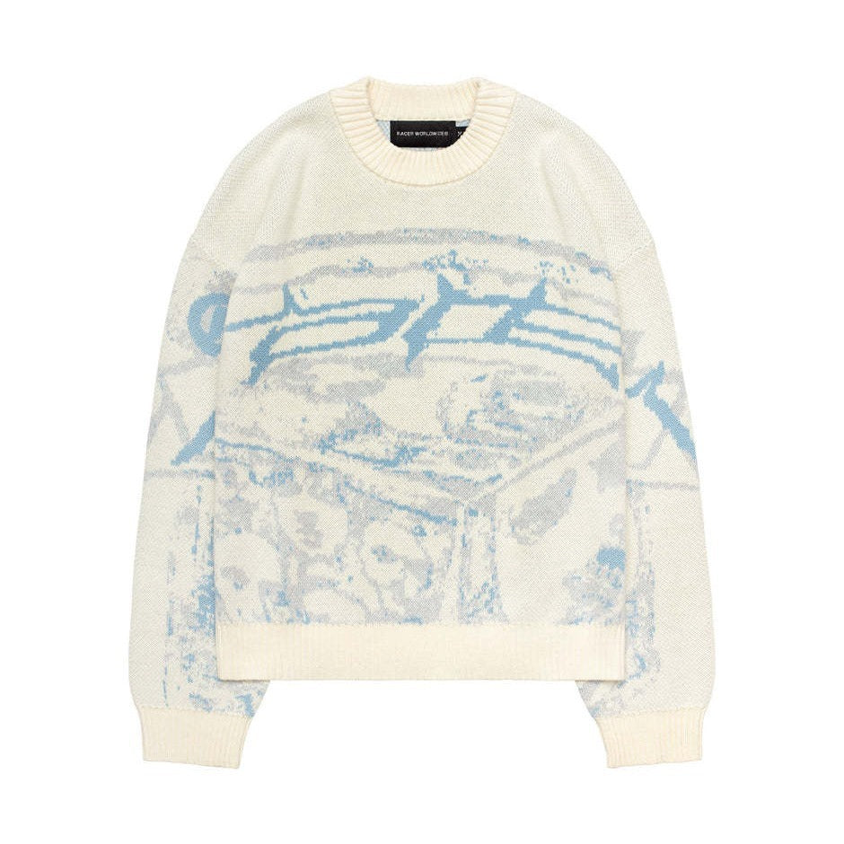 Pullover mit Rundhalsausschnitt und Commuter-Print