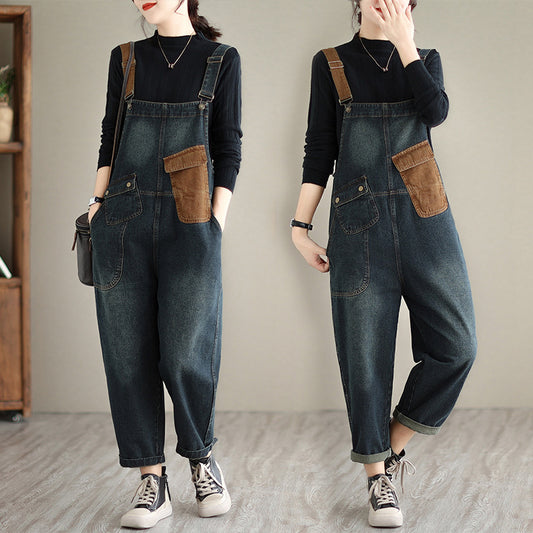 Modischer Retro-Overall für Damen zum Abnehmen