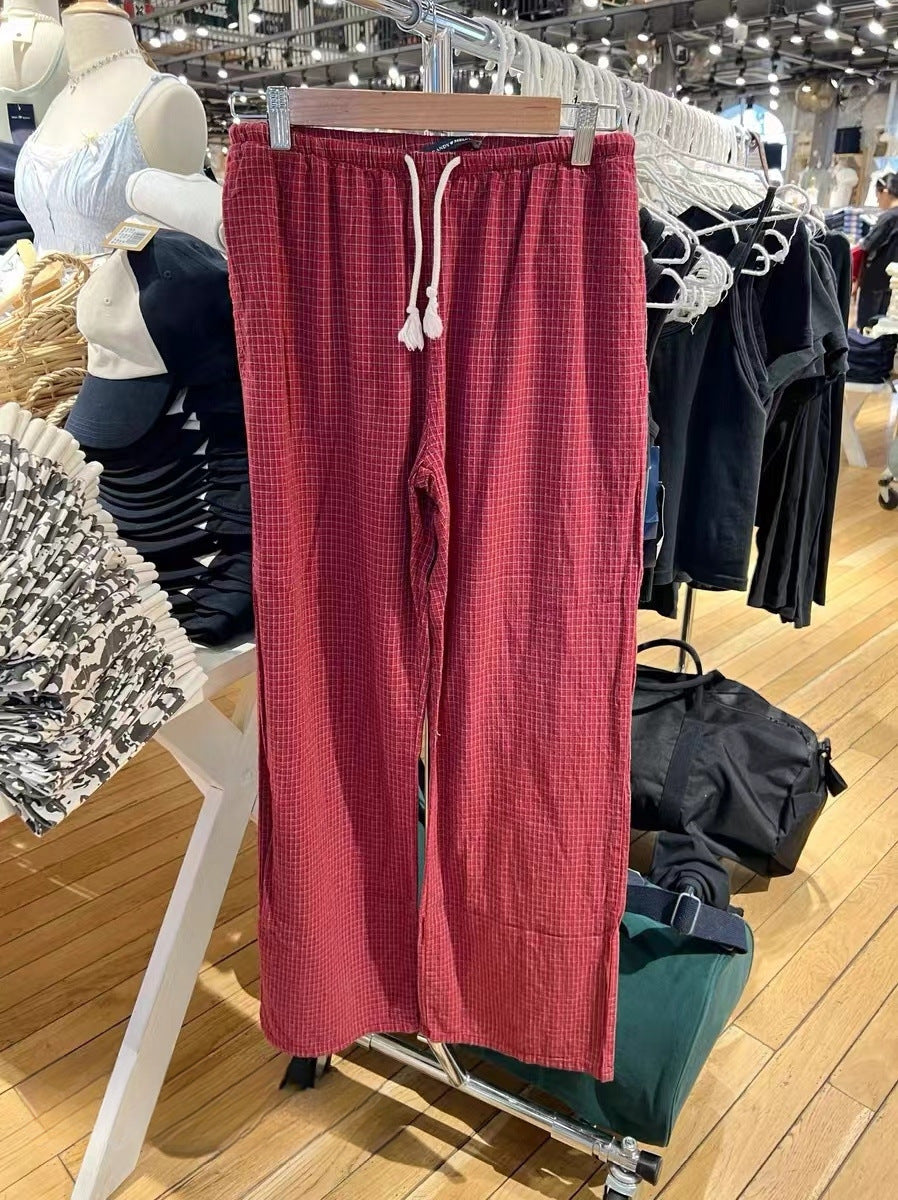 Lockere und elastische Taille mit Kordelzug in Rot für Damen