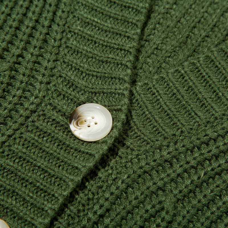 Cárdigan suelto con cuello en V para mujer, otoño e invierno