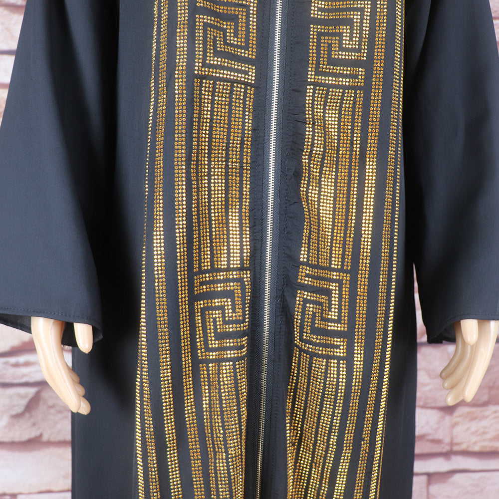 Afrikanische Damenmode Robe Kleid Schwarz