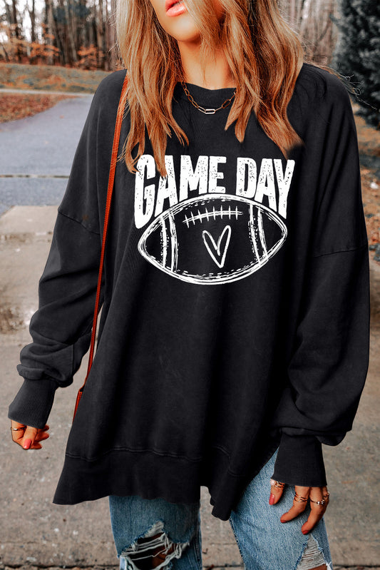 GAME DAY Grafik-Sweatshirt mit Schlitz