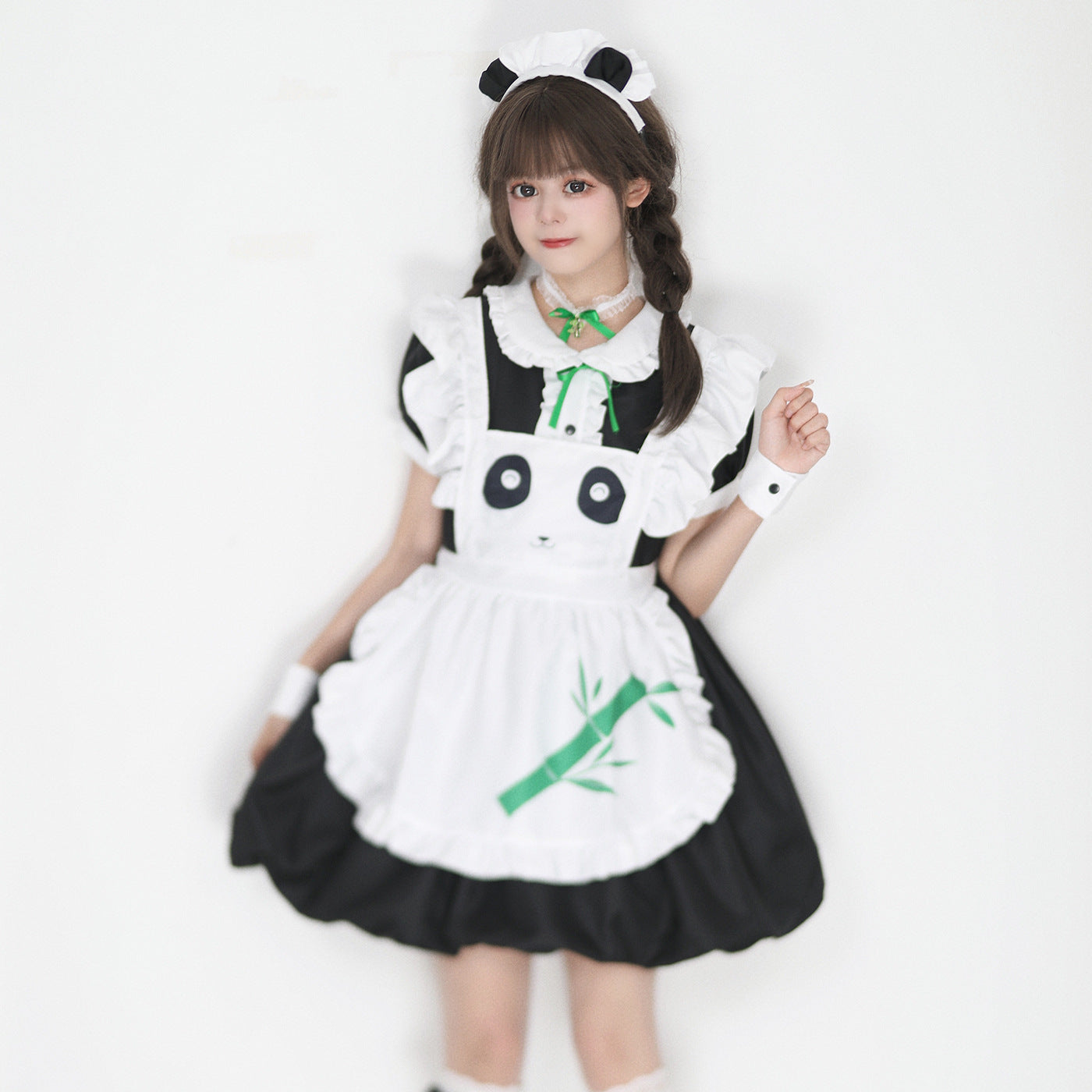 Cute Panda Maid Bubble Skirt Lolita Maid Costume Anime Costume