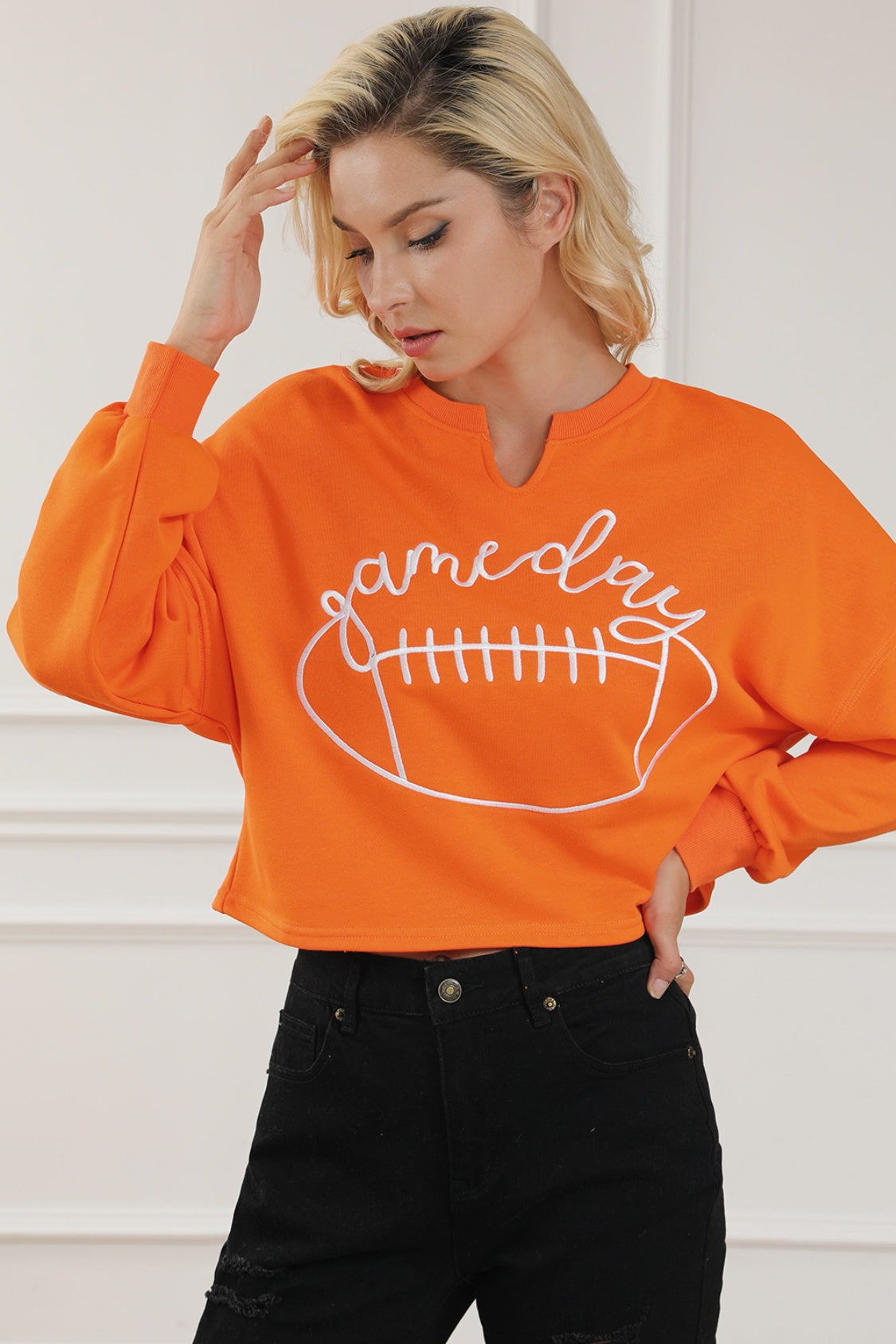 GAME DAY Ball Grafik-Sweatshirt mit Kerben