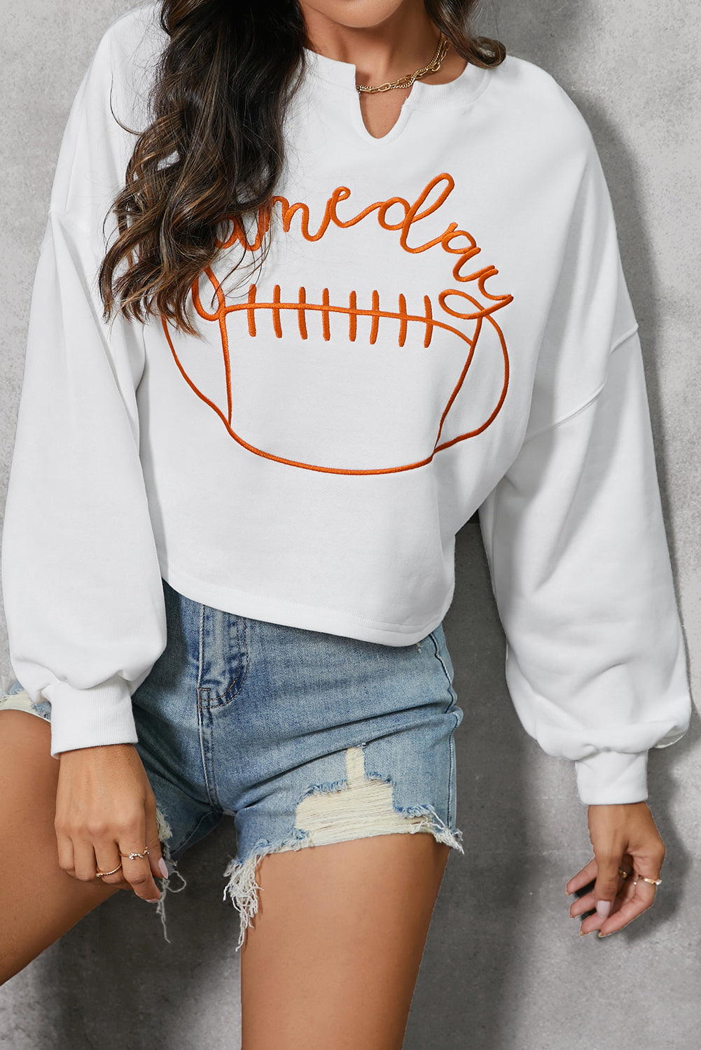 GAME DAY Ball Grafik-Sweatshirt mit Kerben