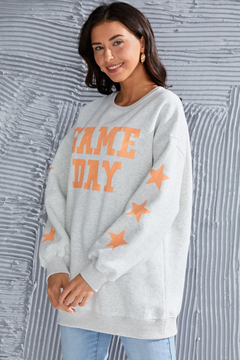 GAME DAY Langarm-Sweatshirt mit Rundhalsausschnitt