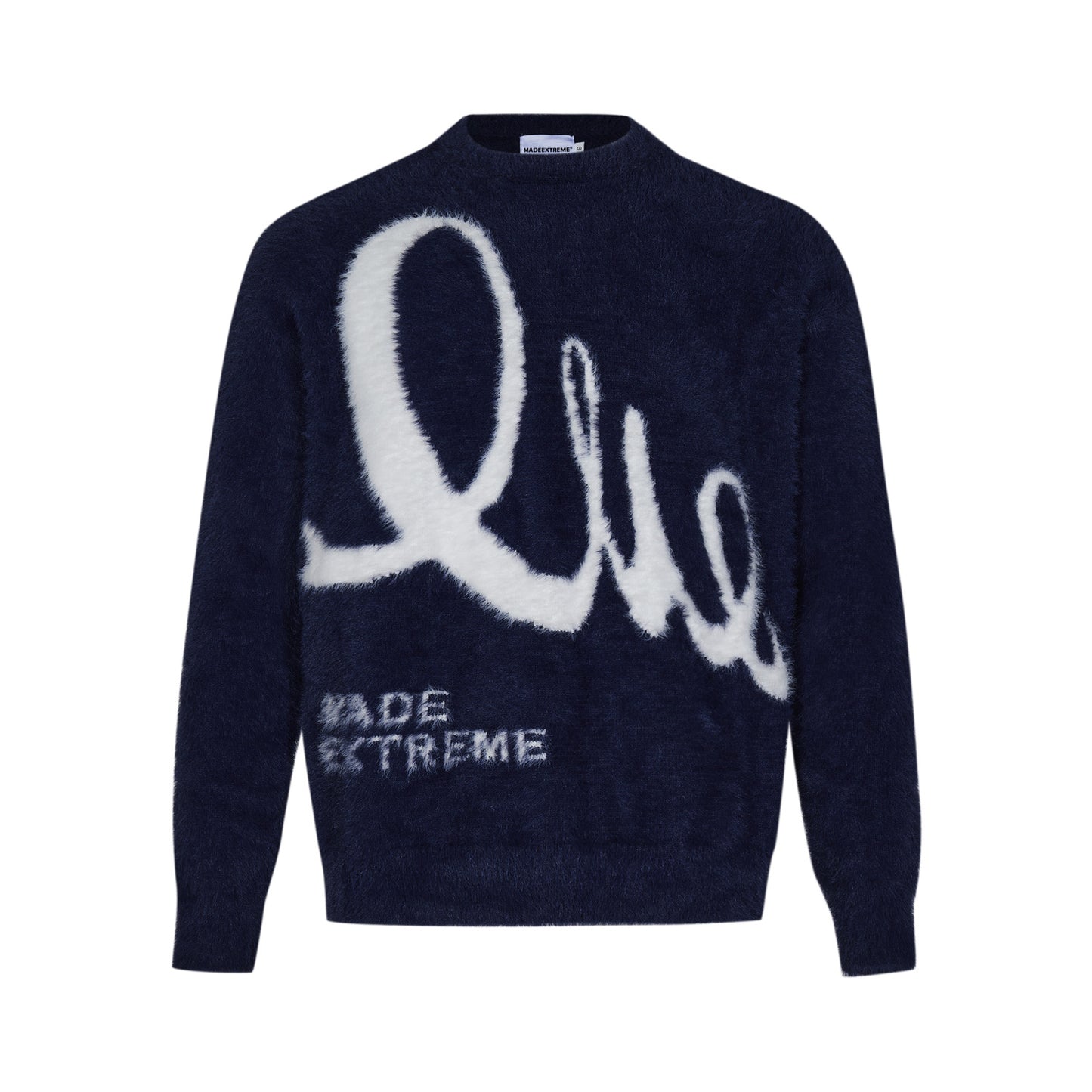 Jacquard-Pullover aus Mohair mit amerikanischem Retro-Alphabet