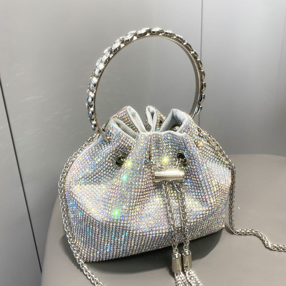 Bolso de mano con brillantes diamantes europeos y americanos para mujer