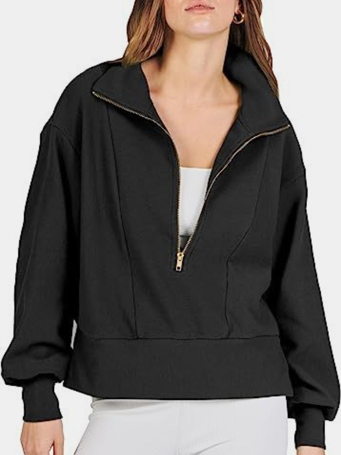 Sudaderas con cuello y media cremallera