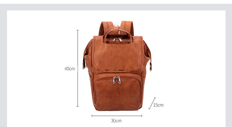 European And American Fashion Pu Mummy Bag Multi-functional Backpack Outdoor Large Capacity