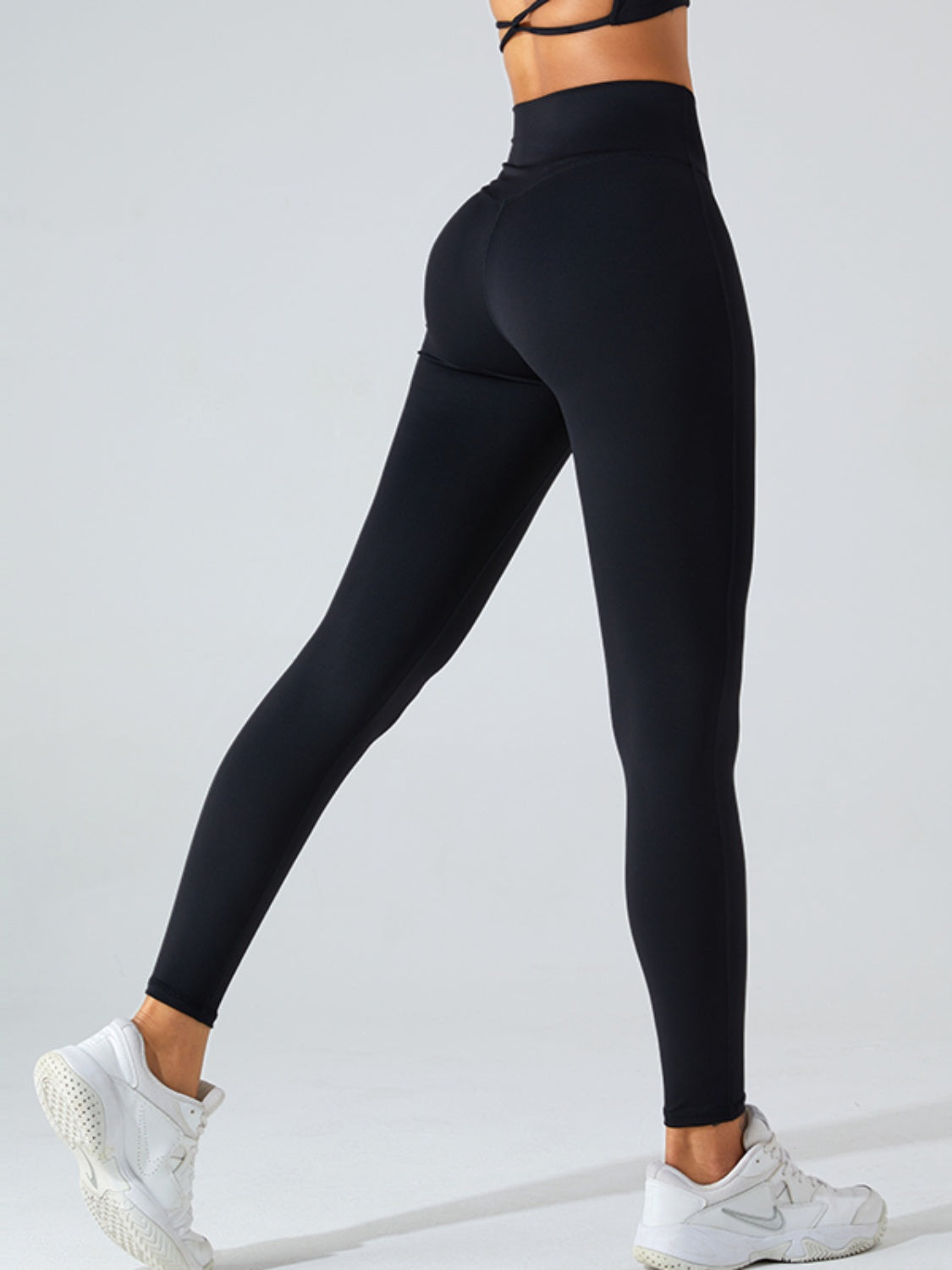 Aktive Leggings mit hoher Taille und breitem Bund